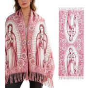 Châle Vierge Marie | Fournitures de maison catholique douce et chaude - Pour prière, voyage, hôtel, jardin, intérieur ou extérieur, Thanksgiving, vacances, fête, appartement, vacances, C, Refer to