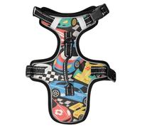 Chaleco para perro Harnais réfléchissant pour chien et chat Motif voiture de course colorée Taille M