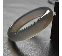 Chalédoile Gris Naturel Chinois à la Main Boutique de Mode Boutique Lady Grey Agate Ring (Couleur des gemmes: 54-56)