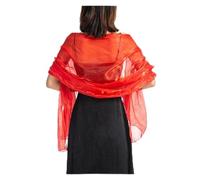 Châles de couleur pure for femmes, for robes de soirée, de mariée, de demoiselle d'honneur, de mariage, boléro, châle for dames Pour Robe De Mariée En Soirée(Red)