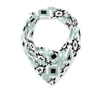 Châles et châles carrés en soie pour indien pour soirée 88,9 cm noir et blanc Illustration Design aztèque menthe bufanda para mujer elegante