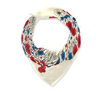Châles et châles chauds carrés en soie pour l'hiver - 88,9 cm - Fleur colorée du 4 juillet - Jour de l'indépendance - Bufanda para mujer