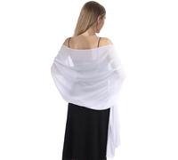 Châles et écharpes en mousseline de soie pour robes de soirée pour femmes, écharpe douce et élégante, écharpe de mariée, étole de mariage, taille unique