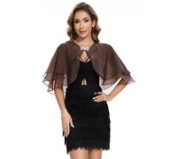 Châles et écharpes en Tencel transparent pour robes de soirée, cape de mariage douce et légère pour demoiselle d'honneur, marron, taille unique