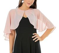 Châles et wraps pour robes de soirée, boucles de châle mousseline soyeuse douces pour femmes, couverture robe respirante de boucle, cape épaule pour les mariages, demoiselles d'honneur, soirée en soi