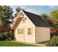 Chalet à la suédoise 44 ISO en Bois de la Marque Alpholz | Maison en rondins | Maison en Bois rondcarré, Construction en madriers, Toit en bâtière, épaisseur de la paroi 44 mm