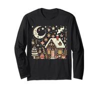 Chalet de Noël en Pain d'épice et Lune Manche Longue