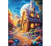 Chalet de sorcière au Clair de Lune Puzzles 1000 Pièces pour Adultes Educa Challenge Créatif Difficile 3D Qualité Supérieure Décoration Moderne Relaxation Cadeau 1000 PCS