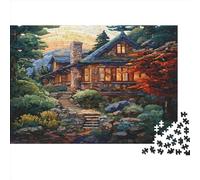 Chalet de Village de Montagne Puzzle Adulte 1000 Pièces Artisanat Cadeau Famille Puzzle Classique 3D Puzzles Cadeau Unique DécoSourision Intérieure 1000pcs (75x50cm)