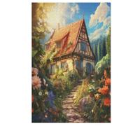 Chalet de Village de Montagne Puzzle en Bois 1000 Pièces, DIY, Divertissement Créatif, Amusement Puzzles pour Adultes Et EnfFourmis À Partir De 12 Ans, 78×53cm