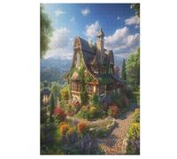 Chalet de Village de Montagne Puzzles en Bois 1000 Pièces pour Adultes, Matériaux Recyclables De Qualité Supérieure Et Puzzle d'impression Haute Définition, Jeu en Famille,Cadeaux Amis. (78×53cm)