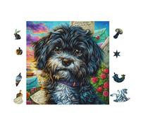 Chalet du Vieux Chien de Berger Anglais 100 Pièces Puzzle pour Ado en Carton Anti-Déchirure Haute Densité Facile Débutant Jeu De Société Idée Cadeau Anniversaire Petit Prix 28x28cm