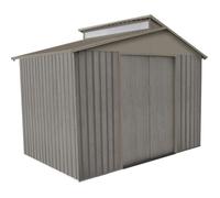 CHALET & JARDIN Abri en métal imitation bois vieilli - 9,3x6,3m