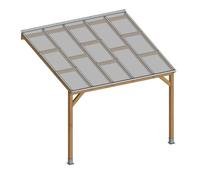 CHALET & JARDIN Pergola bois avec toit 3x3m