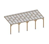 CHALET & JARDIN Pergola bois avec toit 3x7,4m