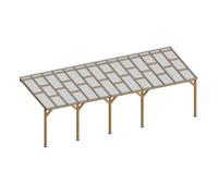 CHALET & JARDIN Pergola bois avec toit 3x8,6m
