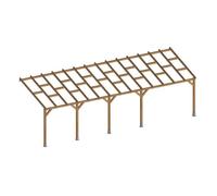 CHALET & JARDIN Pergola bois sans toit 3x8,6m