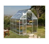 Palram Serre de Jardin Grise Polycarbonate Aluminium 2 x 2 m - Mythos 6x6 - 701630
