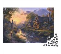 Chalet lac Puzzle 1000 Pièces avec Clic Parfait, Puzzles pour Adultes Chalet forêtconcentration Training Puzzle pour La Décoration Murale Et Les Cadeaux, Secret Santa Original 38x26cm/1000pcs