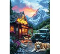 Chalet rustique dans une vallée montagneuse 300 Pièces Puzzle Adulte En Carton Sans Déformation Paysages et science-fiction Très Difficile Haute Difficulté Anti-Stress Décoration Murale Idée Cadeau An