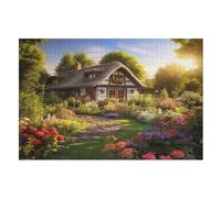 Chalet Rustique Puzzles Puzzle De 1000 Pièces pour Adultes Et Enfants Puzzle Impossible Jouets en Bois Jeu Stimulant (75×50cm)