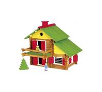 Chalet Suisse en bois avec 2 personnages - Maison forestiere 175 pieces JeuJura - Jeu de Construction