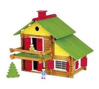 Chalet Suisse En Bois Avec 2 Personnages - Maison Forestiere 175 Pieces Jeujura - Jeu De Construction