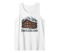 Chalet Suisse Traditionnel Mignon Suisse Cadeau Touristique Débardeur