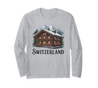 Chalet Suisse Traditionnel Mignon Suisse Cadeau Touristique Manche Longue