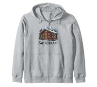 Chalet Suisse Traditionnel Mignon Suisse Cadeau Touristique Sweat à Capuche