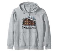 Chalet Suisse Traditionnel Mignon Suisse Cadeau Touristique Sweat à Capuche