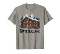 Chalet Suisse Traditionnel Mignon Suisse Cadeau Touristique T-Shirt