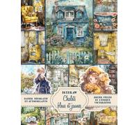 Chalets Bleus et jaunes - Dames victoriennes - Papier scrapbooking: Papier à découper avec des illustrations à l'aquarelle de cottages, de motifs ... le scrapbooking et les projets artistiques
