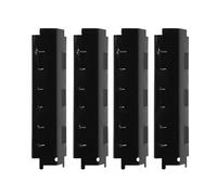Chaleur BBQ | Protège-Flamme en Acier Inoxydable pour Barbecue,Déflecteur Brûleur 4 Pièces pour Extérieur Camping Randonnée Jardin
