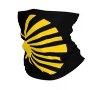 Chaleur d’hiver Camino De Santiago Symbole Grand Jaune Pétoncle Coquille Bandana Cou Guêtre Imprimé Wrap Écharpe Cyclisme Écharpe Cyclisme Pour Hommes Femmes