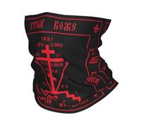 Chaleur d’hiver Croix de calvaire personnalisée Chrétien orthodoxe Monastique Symbole Cou Cache-cou Hommes Femmes Hiver Bandana Écharpe pour le cyclisme