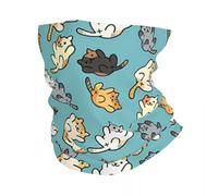 Chaleur d’hiver Neko Portails Neko Atsume Chats Bandana Cou Guêtre Imprimé Wrap Écharpe Chaud Visage Équitation Pour Hommes Femmes Adulte Lavable