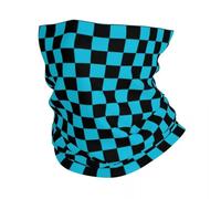 Chaleur d’hiver personnalisé bleu et géométrique à carreaux cou guêtre hommes femmes coupe-vent hiver bandana écharpe pour ski