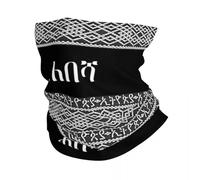 Chaleur d’hiver Personnalisé Culture éthiopienne Art Cou Gaiter Hommes Femmes UV Visage Bouclier Hiver Bandana Écharpe pour le cyclisme