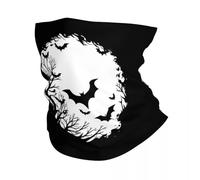 Chaleur d’hiver personnalisé Halloween Spooky Bat Moon Bandana Hiver Cou Cache-Cou Femmes Coupe-vent Wrap Visage Écharpe pour Randonnée Guêtre Bandeau