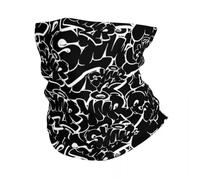 Chaleur d’hiver, Synr Blanc Sur Noir Graffiti Bandeau Cou Hommes Ski Running Tube Écharpe Infirmière Médicale Visage Bandana Gaiter