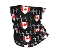 Chaleur de l’hiver, battement de cœur j’aime Canada pays drapeau coeur famille bandeau cou cache-cou randonnée tube écharpe drapeau canadien visage bandana guêtre