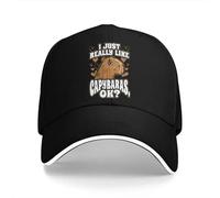 Chaleur de l’Hiver, j’Aime Vraiment Capybaras Casquette de Baseball Hommes Chapeaux Femmes visière Protection Snapback Capybara Casquettes d’Animaux