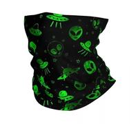 Chaleur hivernale Aliens Et OVNI Bandana Cou Cache-cou Imprimé Foulard Visage Multifonction Couvre-chef Randonnée Pêche Pour Hommes Femmes Lavable