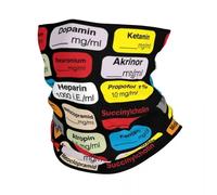 Chaleur hivernale Anesthésie personnalisée Médicaments Étiquettes Hiver Bandeau Cou Cache-cou Hommes Ski Running Tube Écharpe Infirmière Médicale Visage Bandana Guêtre