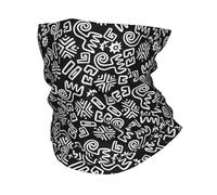 Chaleur hivernale Aztèque Texture Maya Culture mexicaine Bandana Cou Guêtre Écharpe Multifonctionnel Cyclisme Écharpe Randonnée Unisexe Adulte Lavable