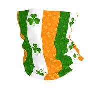 Chaleur hivernale Drapeau irlandais personnalisé Saint-Patrick Shamrock Leaf Bandana Hiver Cou Cache-vent Wrap Wrap Face Scarf pour la randonnée Guêtre Bandeau
