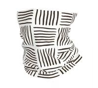 Chaleur hivernale Marron foncé Rayures latérales Mudcloth Tribal Bandana Cou Gaiter Wrap Écharpe Couvre-chef chaud Randonnée Pêche Pour Hommes Adulte Hiver