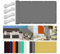 Chaleur Net Ombrage pour Tonnelle 0.9 x 4 m Tissu Polyester UV Protection avec Oeillets Toiles D'Ombrages pour Terrasses Balcons Et Jardins, Light Grey