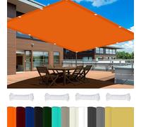 Chaleur Net Ombrage pour Tonnelle 1.8 x 2.4 m 98% UV Protection,Polyester, d'ombrage Pergola Rectangulaire avec Oeillets avec Cordons pour Patio Jardin Terrasse, Orange